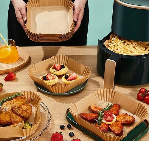 300x PAPIER DO PIECZNENIA WKŁADY AIRFRYER DO FRYTKOWNICY POWIETRZ 20x20 cm na Arena.pl