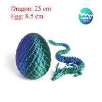 Drukowane w 3D jajo smoka z ruchomym modelem smoka, dekoracja domu – B