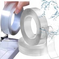 2X Nano Taśma Mocna Dwustronna Wielokrotnego Użytku Wodoodporna 5m x 20mm