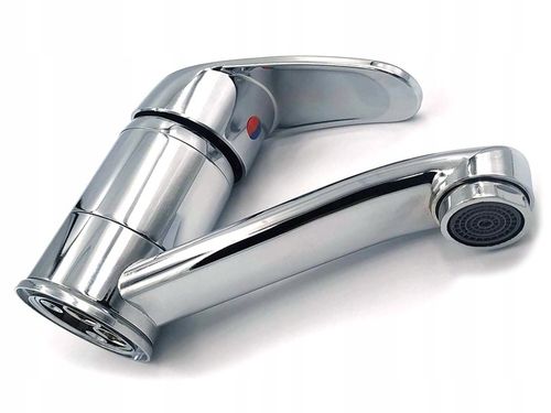 Bateria umywalkowa stojąca z ruchomą wylewką chrom obrotowa łaznienkowa na Arena.pl