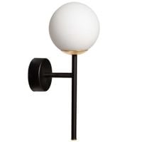 Loftowa LAMPA ścienna ASTRA 20777102 Kaspa szklana OPRAWA kinkiet kula czarna biała