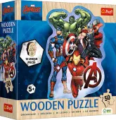 Puzzle drewniane 50 elementów. Przygody Avengers
