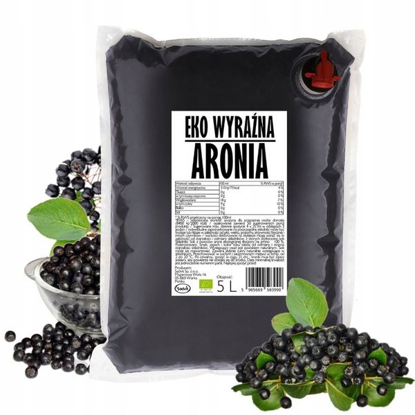 Ekologiczny sok z aronii 100% BIO 5L zdjęcie 1