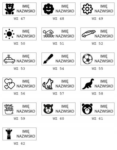 TRODAT PIECZĄTKA ZNAKOWANIE UBRAŃ DO PRZEDSZKOLA ZŁOBKA SZKOŁY DZIECKO na Arena.pl