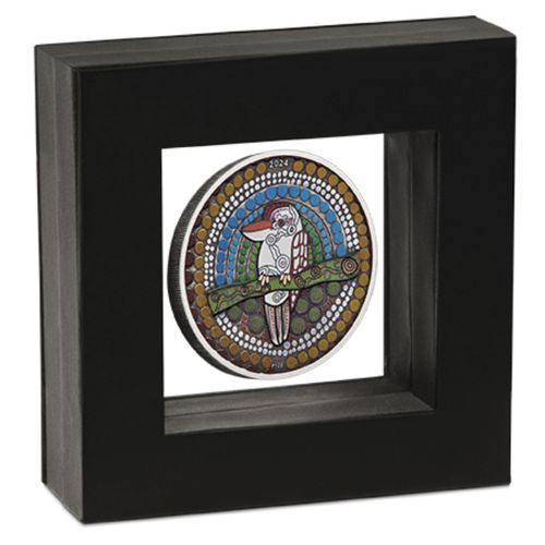 Kookaburra Kaa-Kaa kolorowany 2 uncje Srebra 2024 Antiqued Coin na Arena.pl