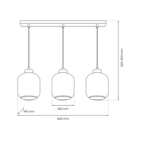 Lampa wisząca SOMBRA AMBER 3xE27 na Arena.pl