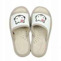 Kapcie Dziecięce Kitty Pantofle Skóra