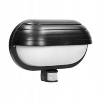 LAMPA ZEWNĘTRZNA Z CZUJNKIEM RUCHU ZMIERZCHU ŚCIENNA ELEWACYJNA E27 CZARNA