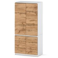 Szafa Nowoczesna Garderoba Do Przedpokoju Posti 80cm Biały Mat Dąb Wotan