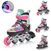 Rolki Regulowane Meteor 4w1 Painter LED 30-33