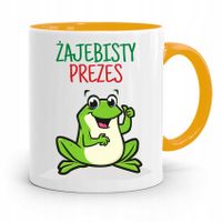 Dla Prezesa Viceprezesa Kubek Żółty Na Prezent Z Nadrukiem Ze Zdjęciem