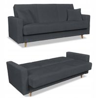 wersalka kanapa rene sofa rozkładana pojemnikiem family meble sztruks szara