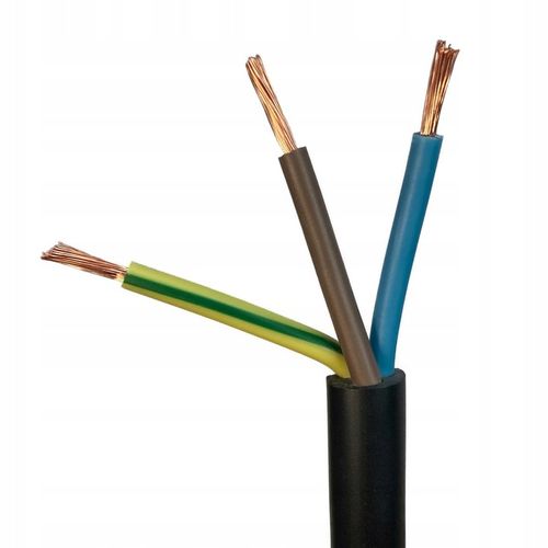 Przewód kabel H05VV-F OWY 3x1,5mm2 na PRZEDŁUŻ 50m czarny na Arena.pl