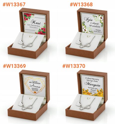 Srebrna bransoletka INFINITY ROCZNICA serce GRAWER na Arena.pl