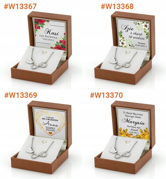 Srebrna bransoletka INFINITY ROCZNICA serce GRAWER zdjęcie 7