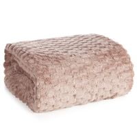 Koc CINDY6 150x200 mocha flano 3D miękki