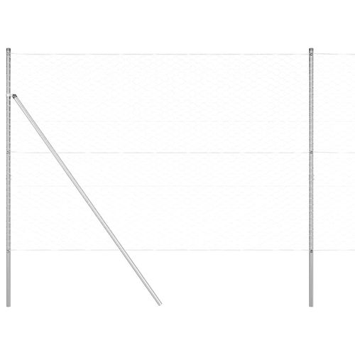 Ogrodzenie z słupkami Srebrny 1.6 x 100 m Stal pokryta PCV na Arena.pl