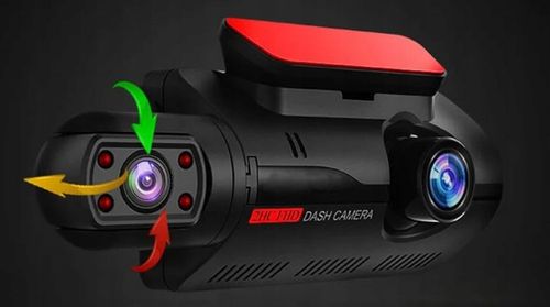 WIDEOREJESTRATOR KAMERA SAMOCHODOWA REJESTRATOR JAZDY HD DWA OBIEKTYWY na Arena.pl