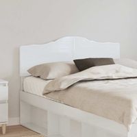 Zagłówek Błyszcząca biel 135 cm Materiał drewnopochodny