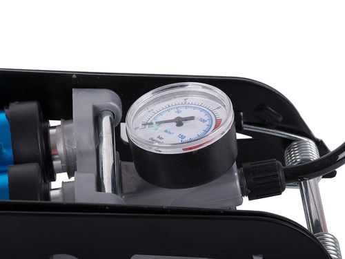 POMPKA SAMOCHODOWA NOŻNA DWUTŁOKOWA KOŃCOWKI ROWER AUTO DO PIŁEK MATERACA na Arena.pl