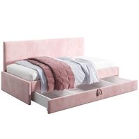 Łóżko młodzieżowe 90x200 Comfort Dani, Różowy, Szuflada