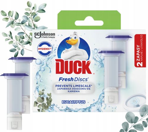 duck fresh discs eucaliptus - żelowy krążek do toalety 72ml (2 x 36ml) na Arena.pl