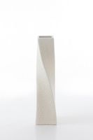 Nowoczesny wazon ceramiczny RISO 8X8X32 kremowy