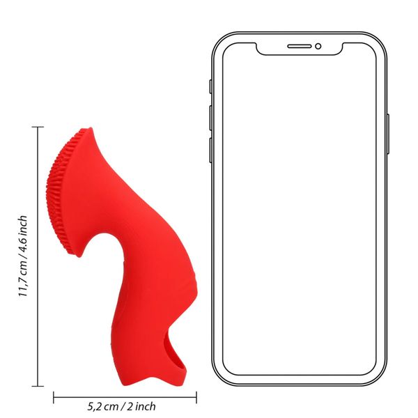 Textured Finger Vibrator - Sunrise Red zdjęcie 8