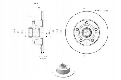 TARCZA HAM TYL 245X10 P BREMBO na Arena.pl