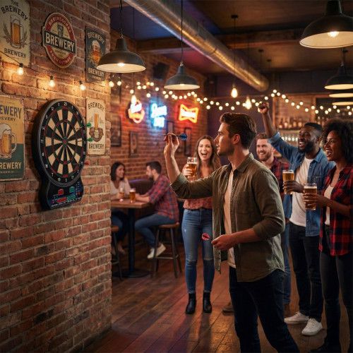 TARCZA DART 27 TRYBÓW CYBERMATCH 8 GRACZY LCD RZUTKI na Arena.pl