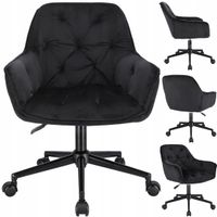 fotel largo czarny na czarnej stopie