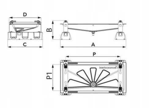 Podstawa stojak pompy ciepła z tacą i kablem Infinity Extreme 850x400 na Arena.pl