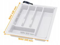 Wkład do szuflady ORGANIZER szufladowy UNI 40 330X430 biały