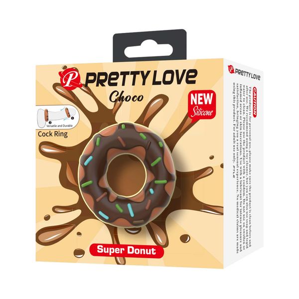 Pretty Love Choco Super Donut Silicone Cock Ring zdjęcie 7