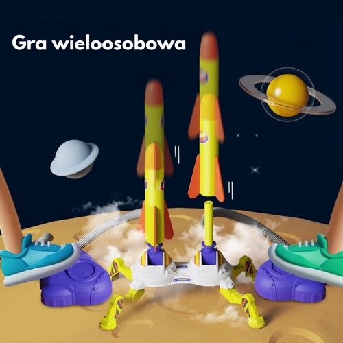 DLA DZIECI  PODWÓJNA WYRZUTNIA RAKIET PIANKOWYCH 6 SZT. na Arena.pl