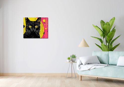 Obraz 60x50cm Neonowy Kocur na Arena.pl