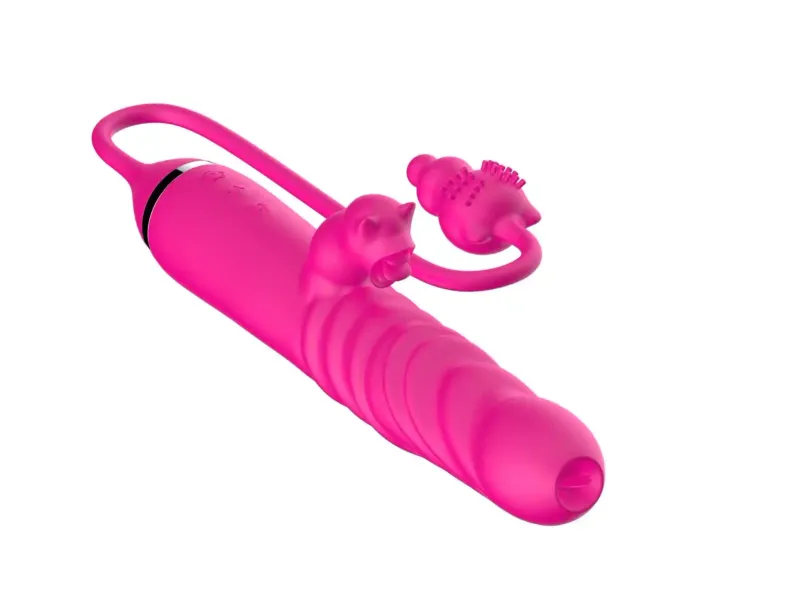 Tongue licking Triple Stimulation Thrusting Vibrator zdjęcie 2