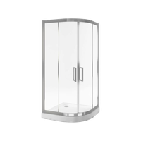 Seria 600 kabina półokrągła 90x90 cm drzwi przesuwne, Clean Control, chrom