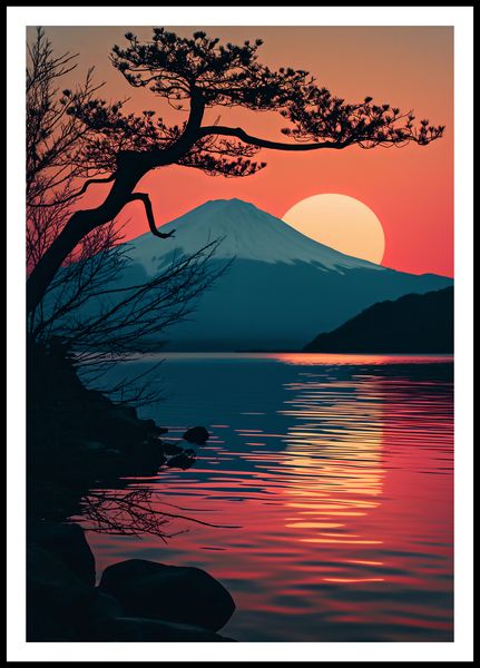 Plakat 68x98cm Góra Wieczorem zdjęcie 3