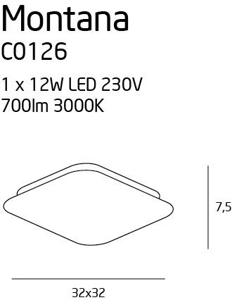 Plafon LED Montana C0126 - MaxLight na Arena.pl