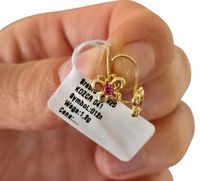 KOLCZYKI SREBRNE DLA DZIEWCZYNKI POZŁACANE SREBRO MOTYLKI ZE SREBRA PR 925