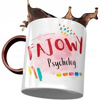 Kubek Bordowy Dla Psychologa Fajowy Psycholog Z Nadrukiem Ze Zdjęciem