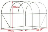 tunel foliowy 2x3m konstrukcja stelaz 200 x 300 cm
