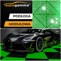 Podłoga modułowa Płytki puzzle 40x40 Garaż Auto Posadzka Warsztat Zielony