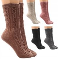 5x Ciepłe bezuciskowe Skarpety damskie WEŁNIANE SKARPETKI 35-39