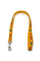 A-478 PEJCZ, KRÓTKA SMYCZ DLA PSA TAŚMA INDIAŃSKA 25mm/80cm Kolor - ŻÓŁTY