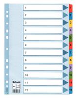 PRZEKŁADKI DO SEGREGATORA NUMEROWANE 1-12 A4 ESSELTE