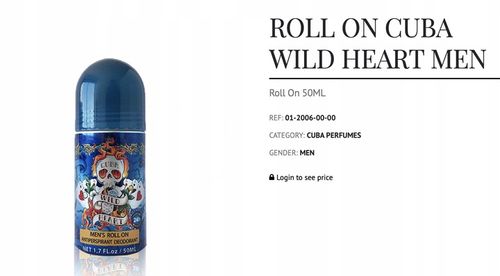 CUBA ORIGINAL DEO ROLL -ON MEN WILD HEART 50 ML na Arena.pl
