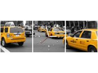 30 90CM OBRAZ 3 ELEM TAKSÓWKI CJ ISHERWOOD ŚCIENNY PŁOTNO DRUK