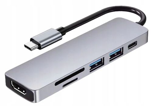 Adapter 6w1 HUB USB-C HDMI 4K SD Macbook Pro / Air na Arena.pl